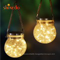 Best Solar Powered Waterproof  Mason Warm light Crack-like Glass Bottle Holiday Decorative Fairy Jar  Lights